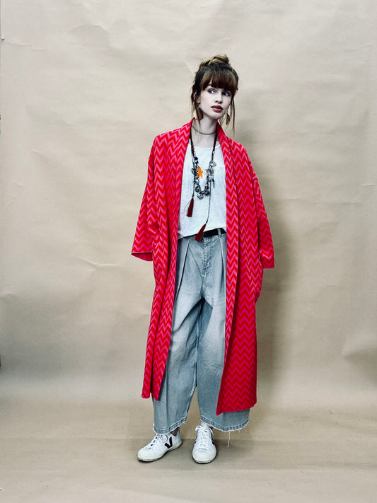 Zigzag Kimono Coat