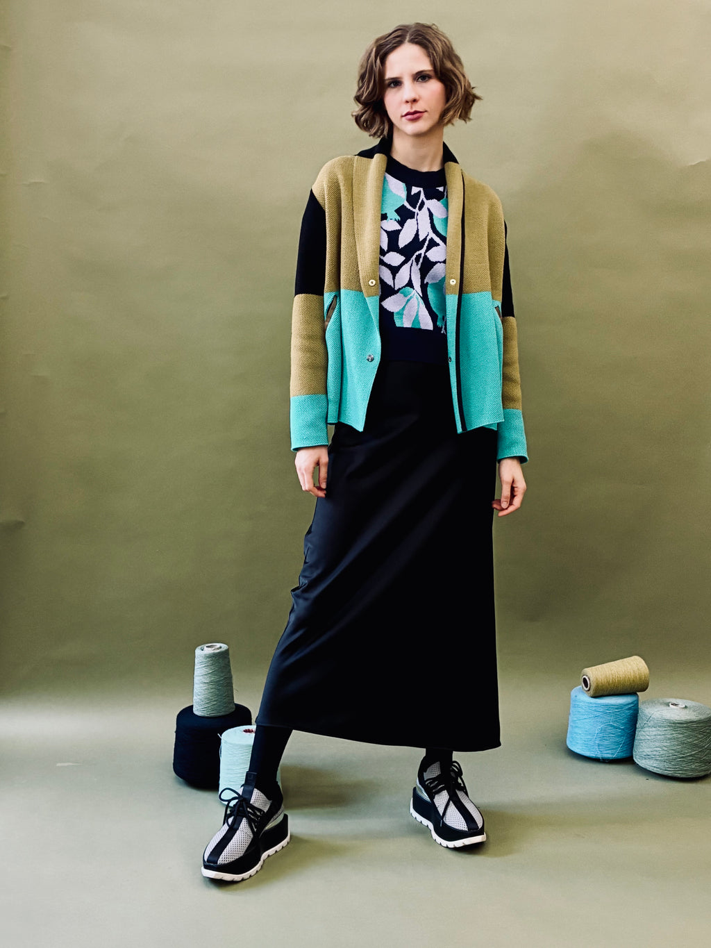 Colour Block Short Coat