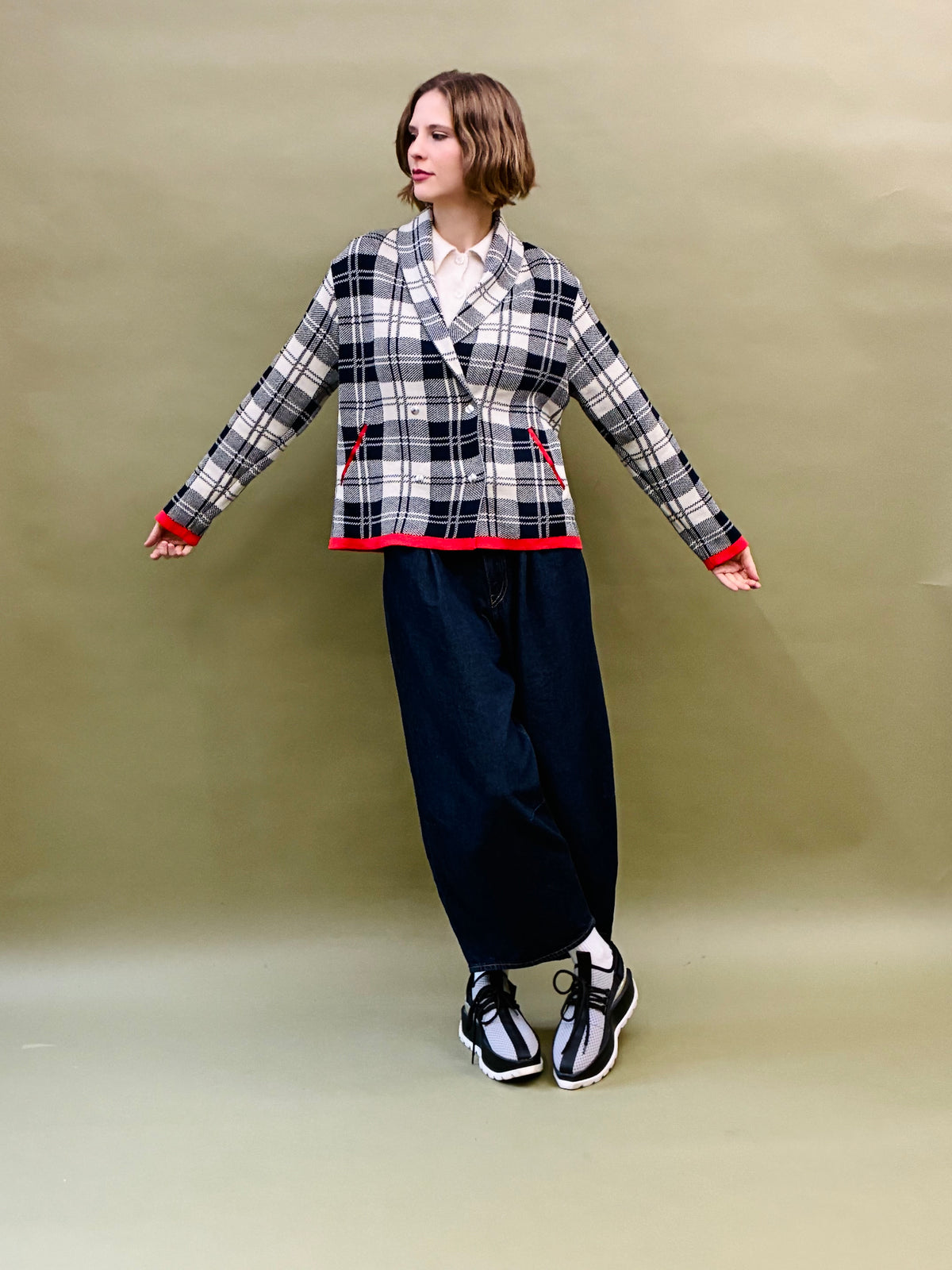 Checkered Short Coat