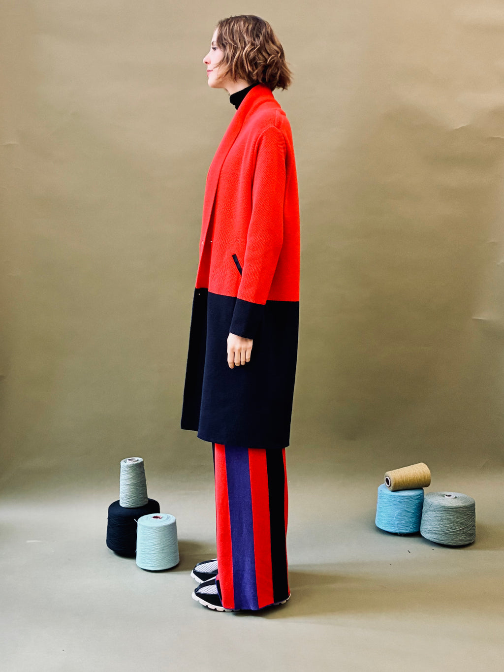 Colour Block Coat