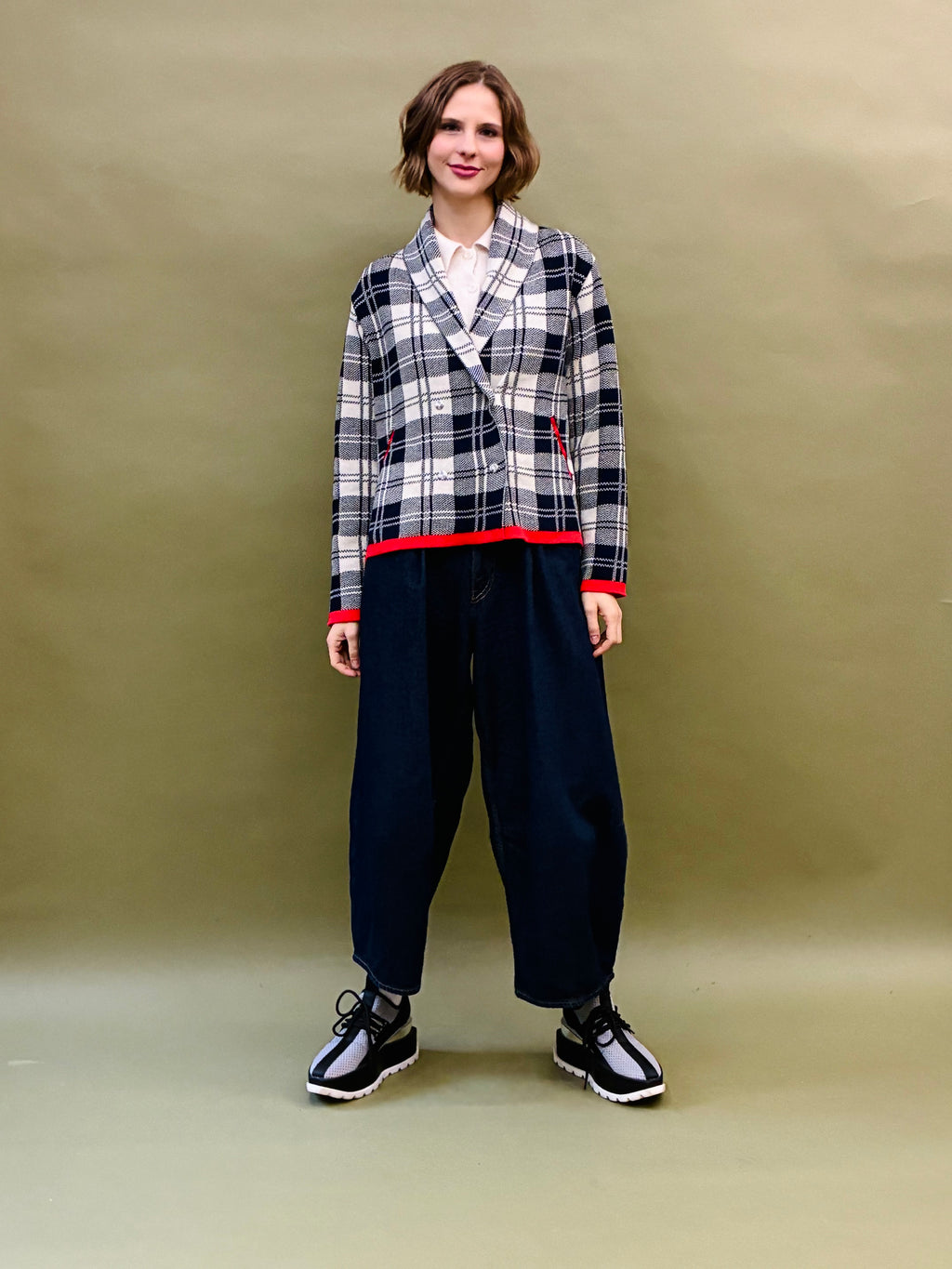 Checkered Short Coat