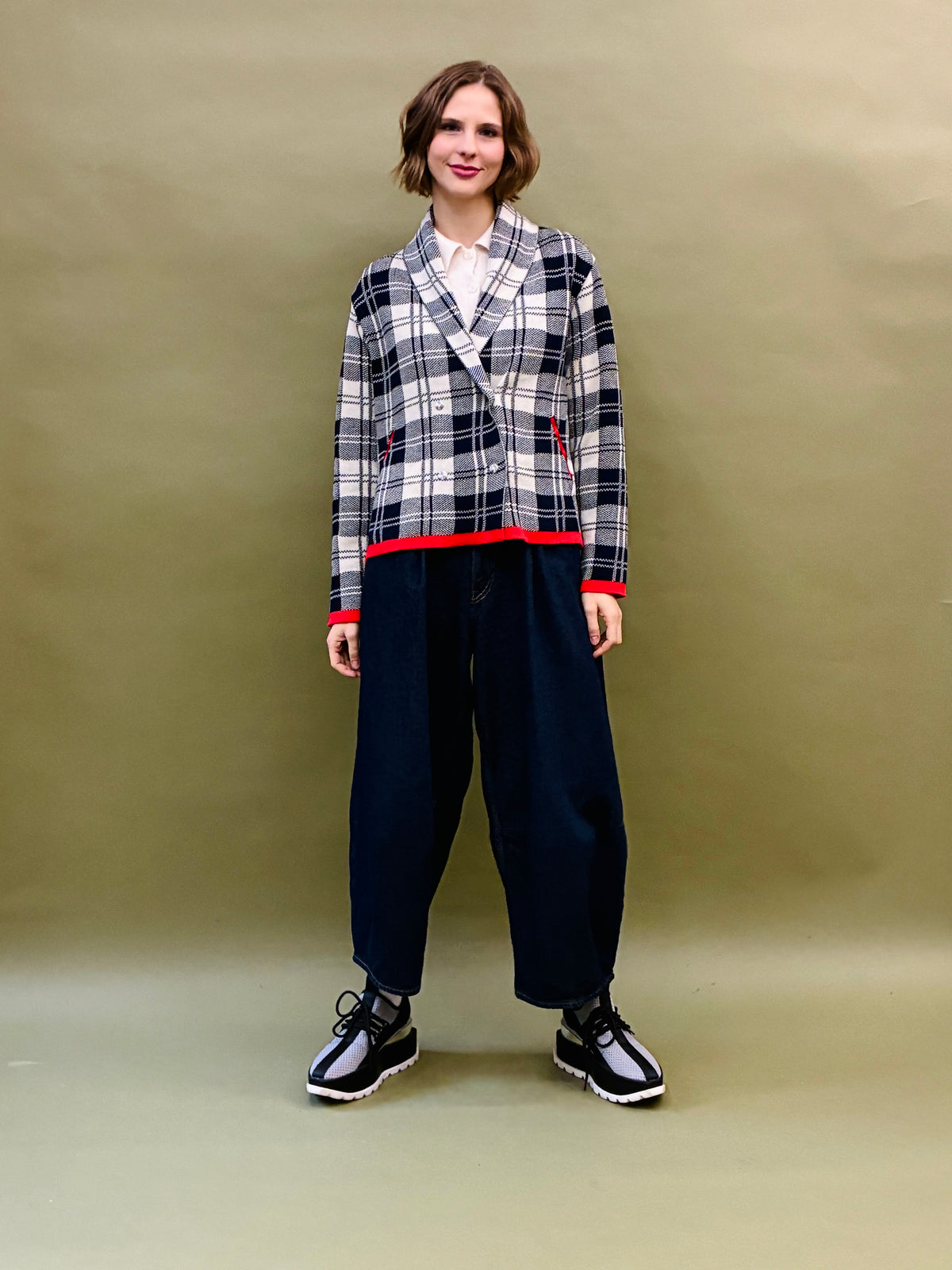 Checkered Short Coat