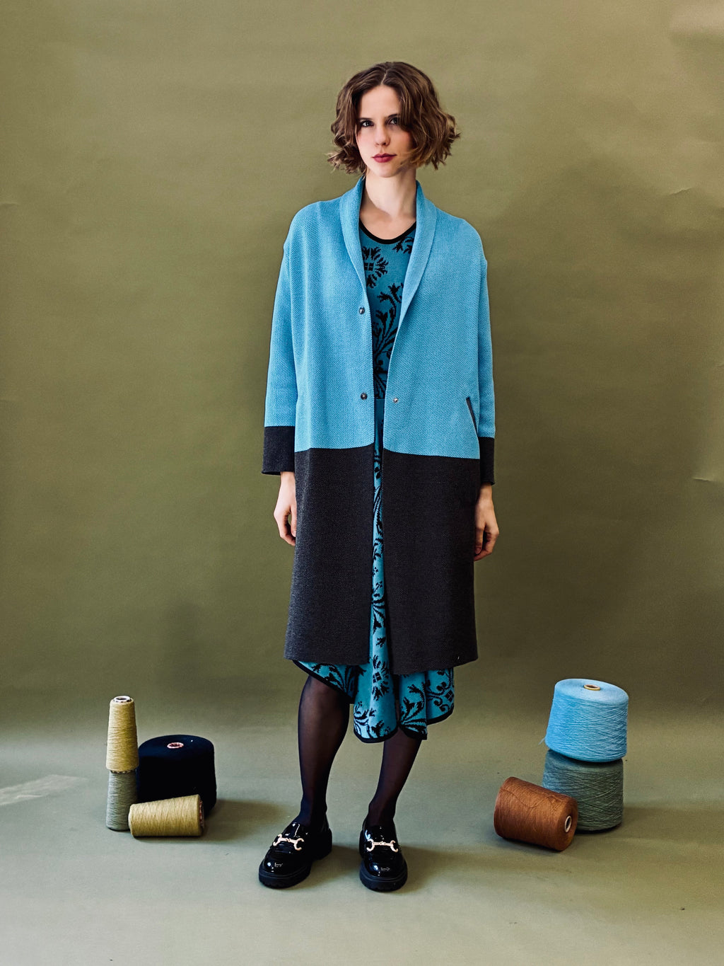 Colour Block Coat