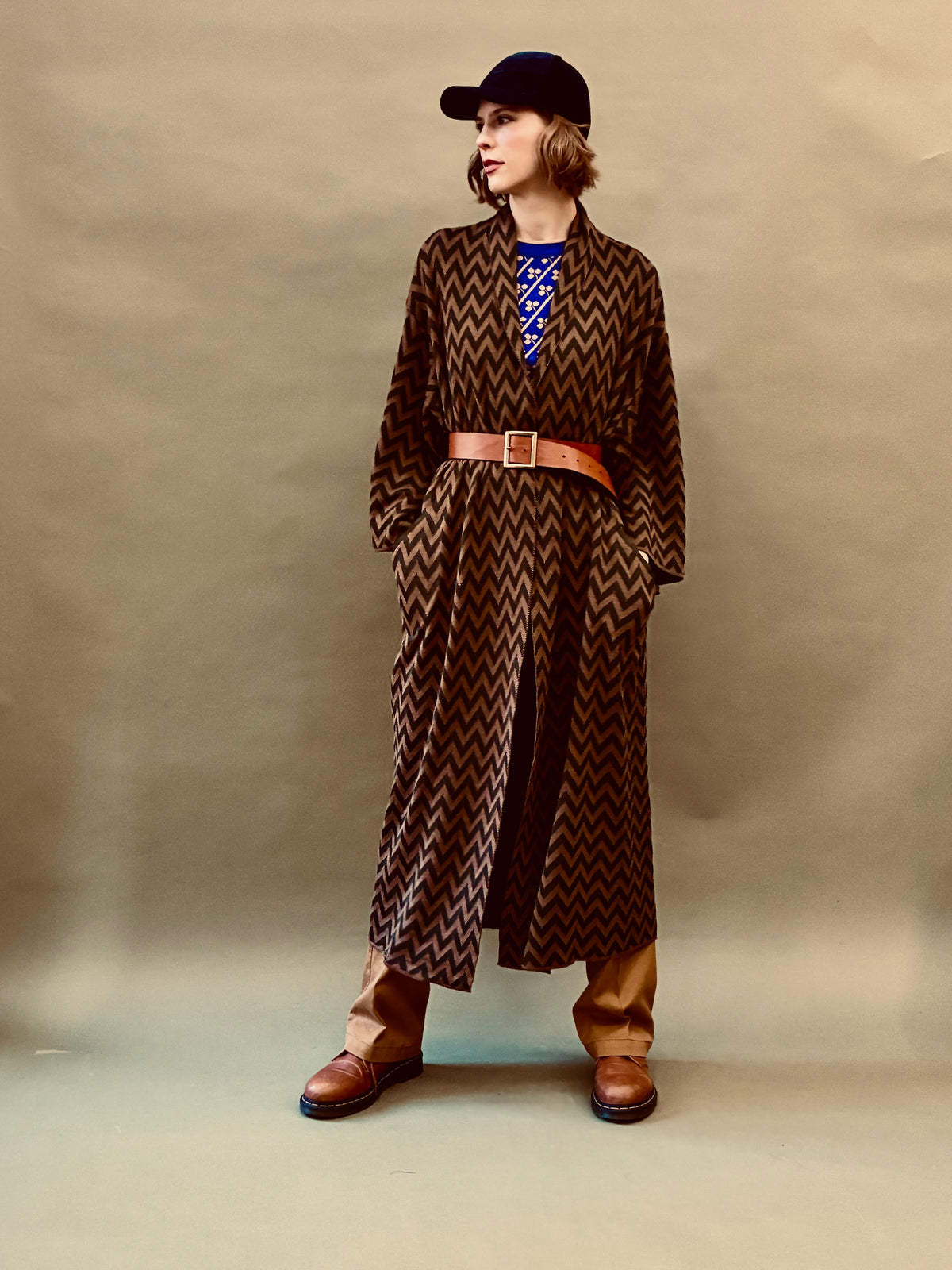 Zigzag Kimono Coat