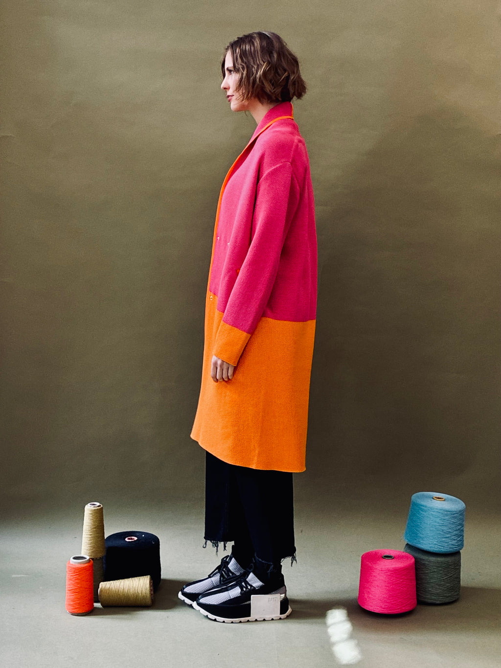 Colour Block Coat