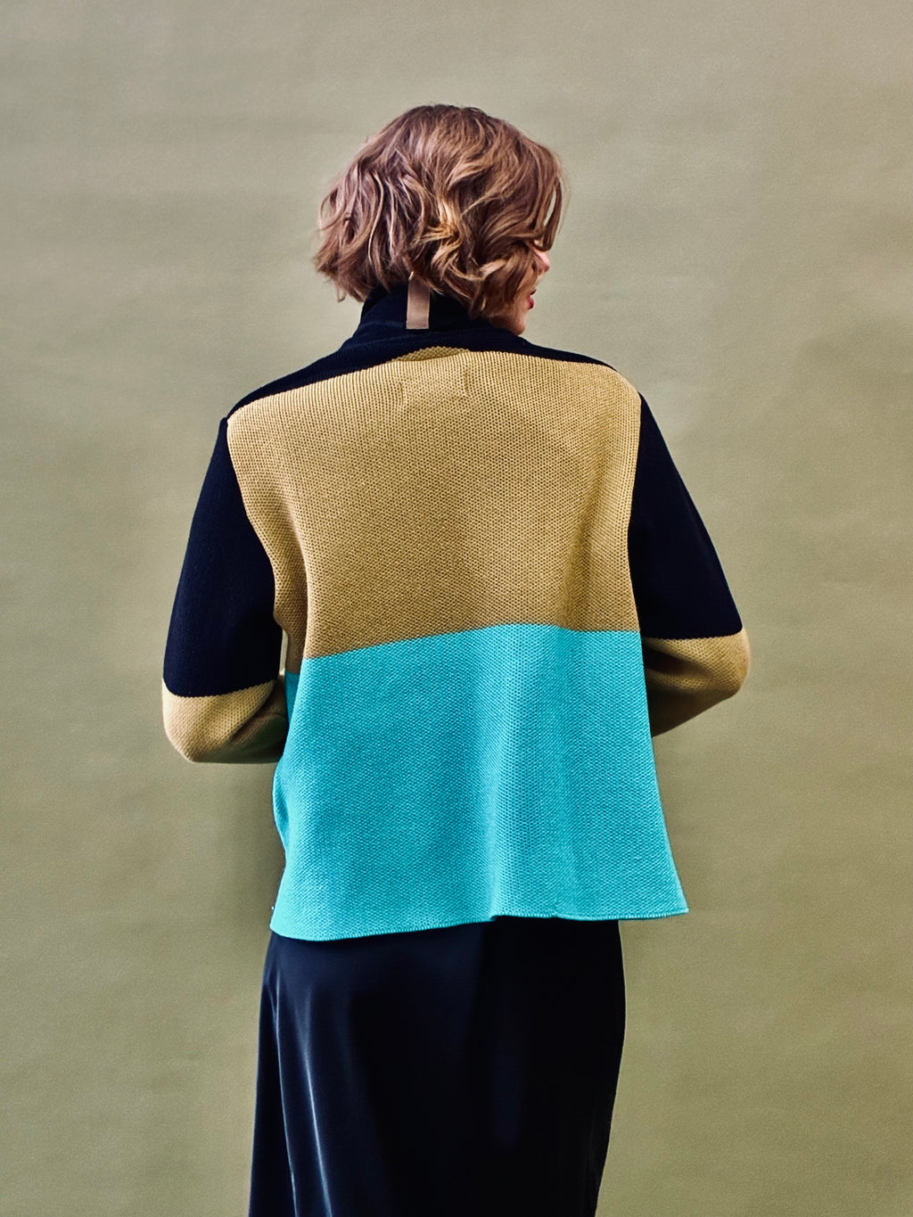 Colour Block Short Coat