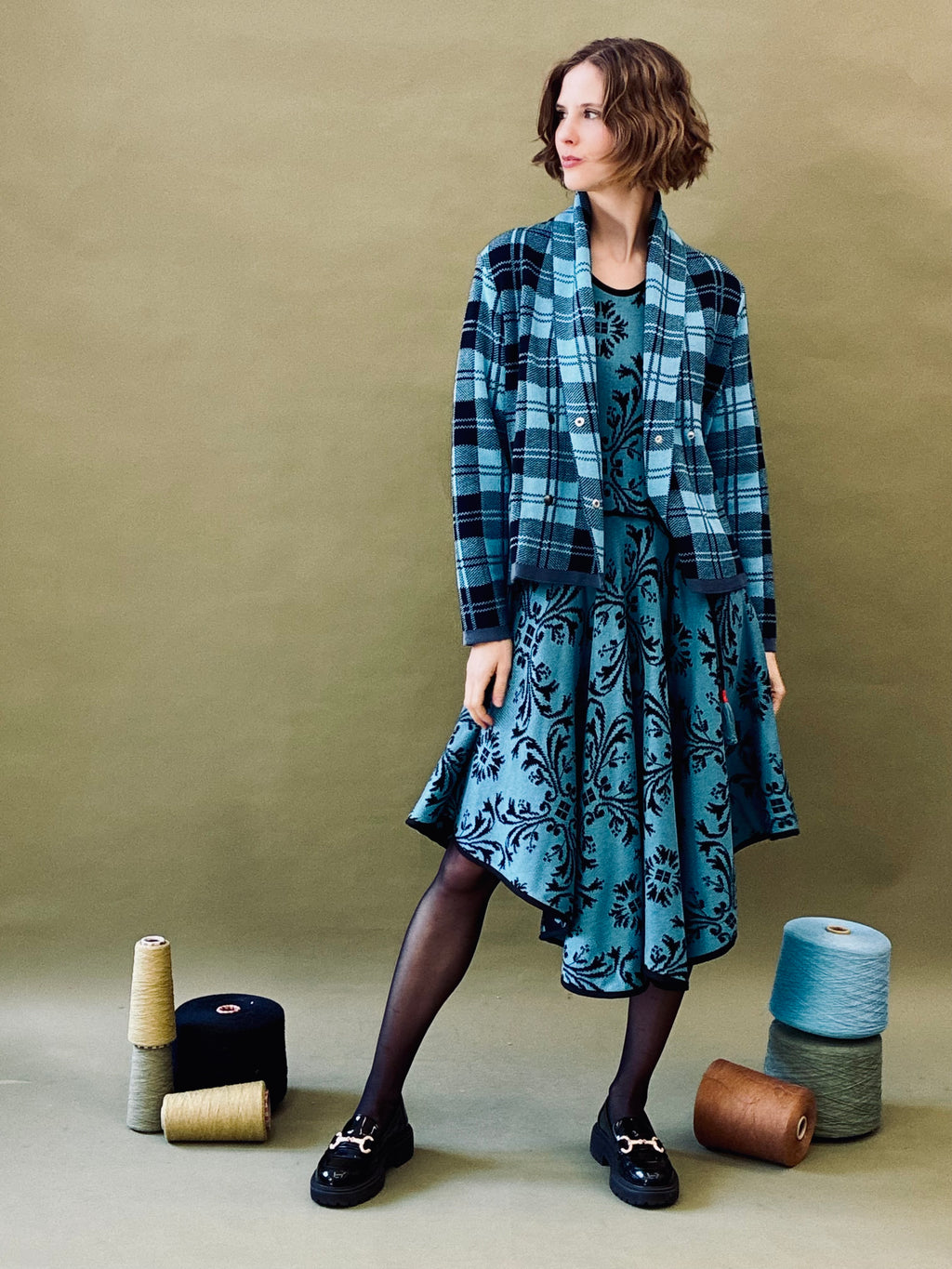 Checkered Short Coat