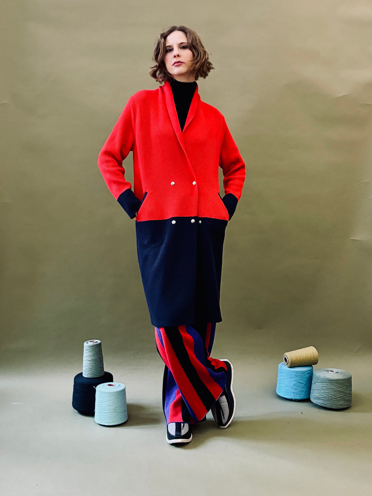 Colour Block Coat