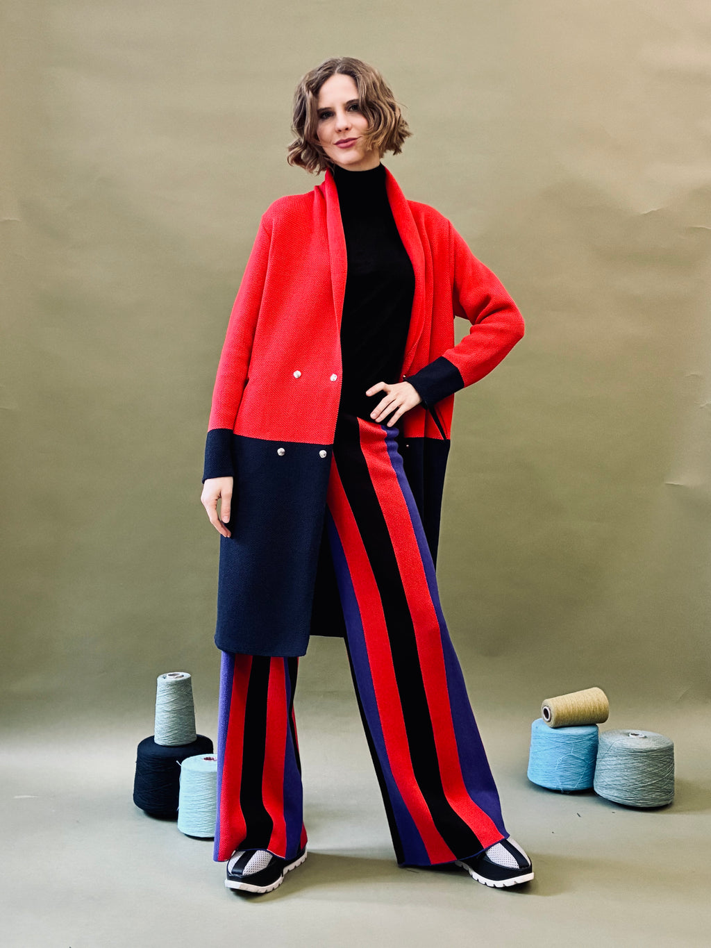 Colour Block Coat