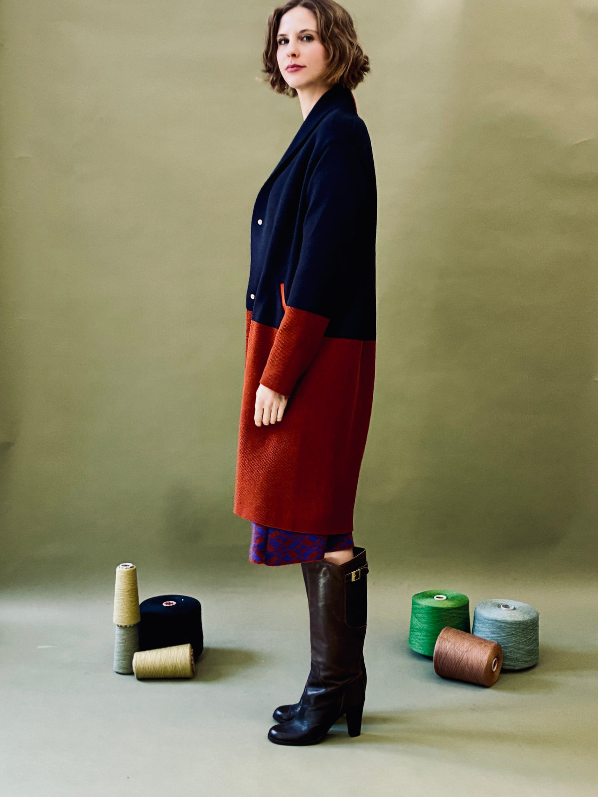 Colour Block Coat