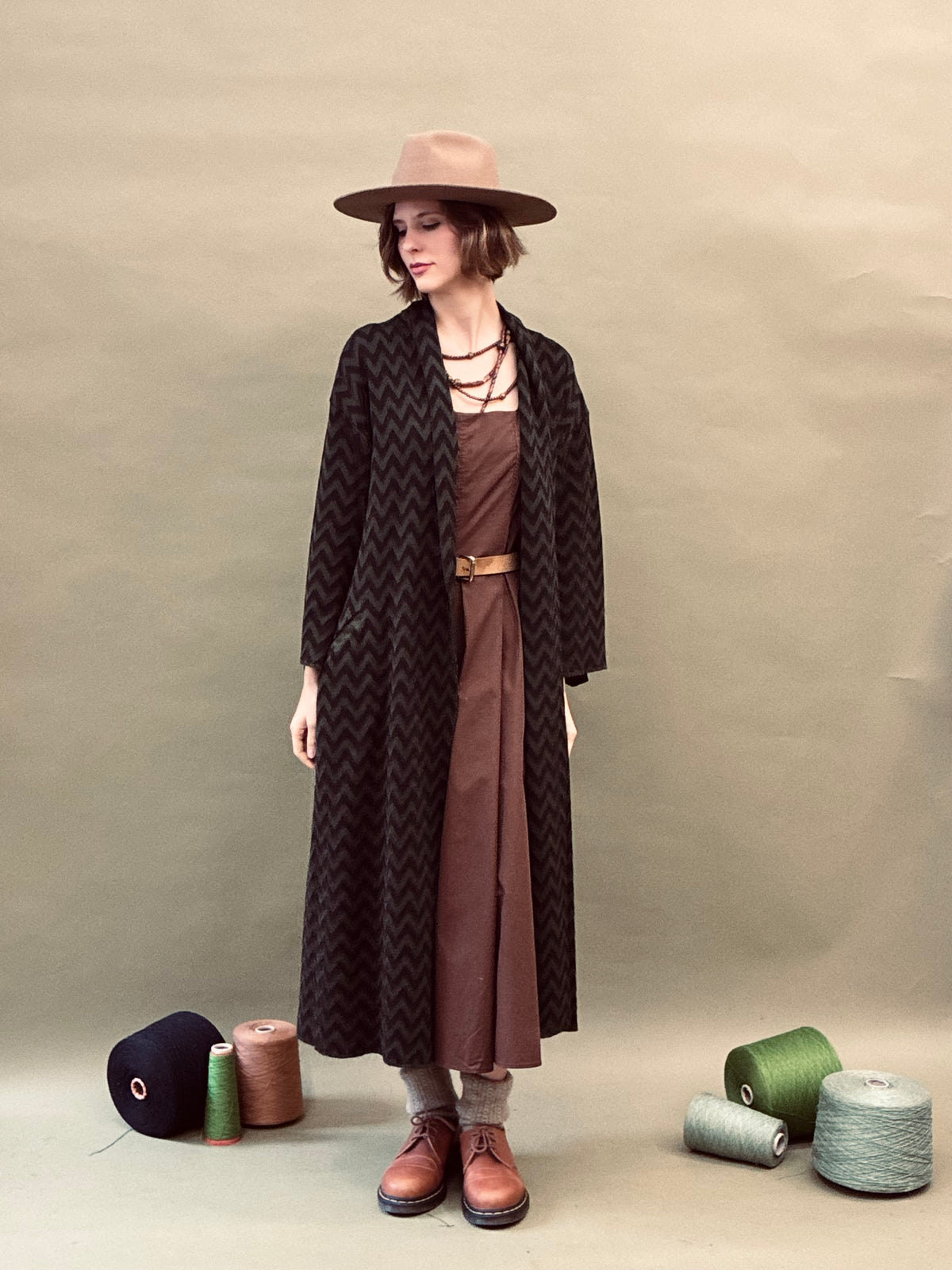 Zigzag Kimono Coat