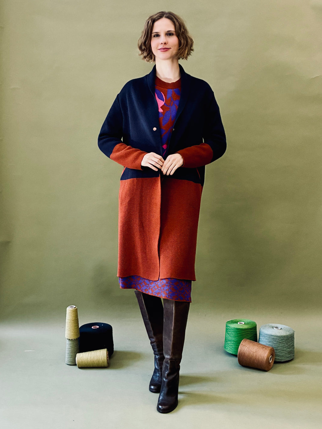 Colour Block Coat
