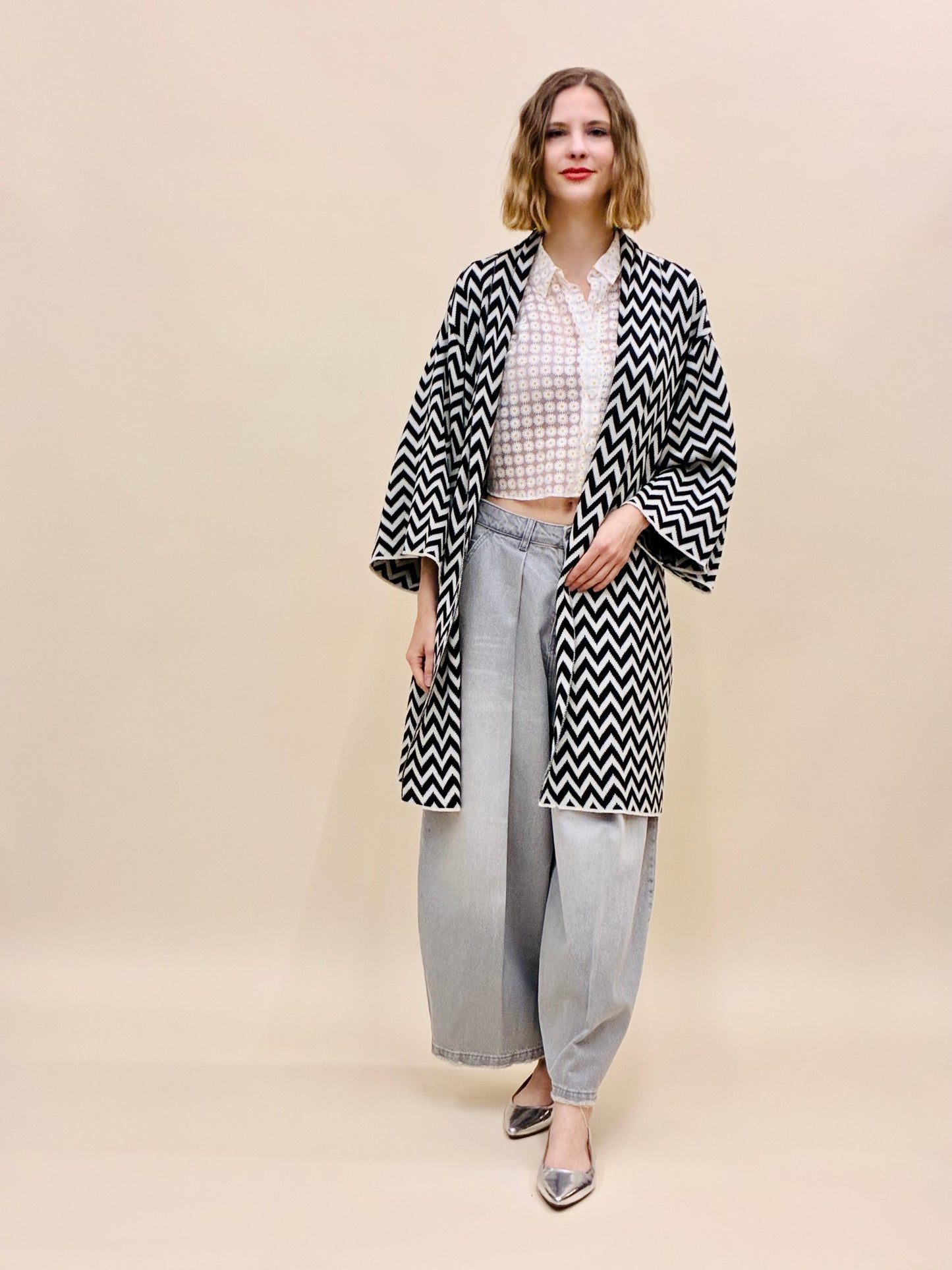 Zigzag Kimono Coat