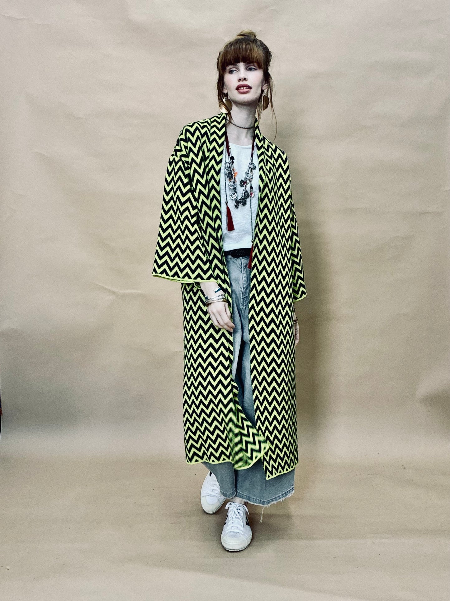 Zigzag Kimono Coat